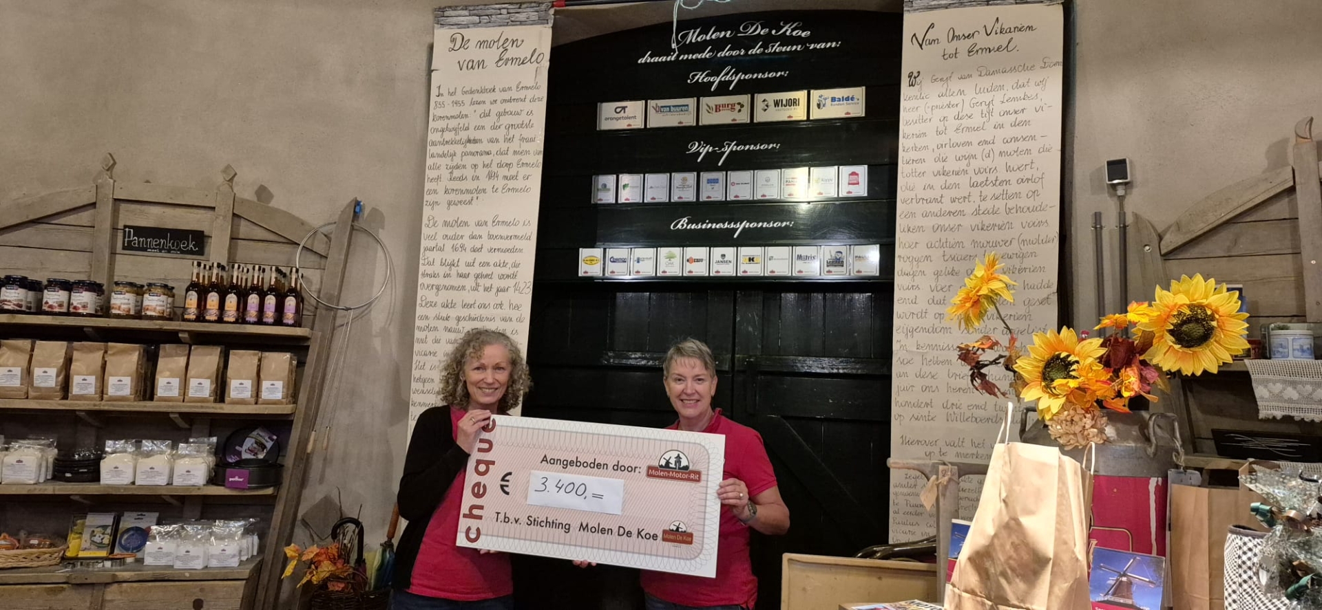 ​Mooie cheque voor Molen De Koe
